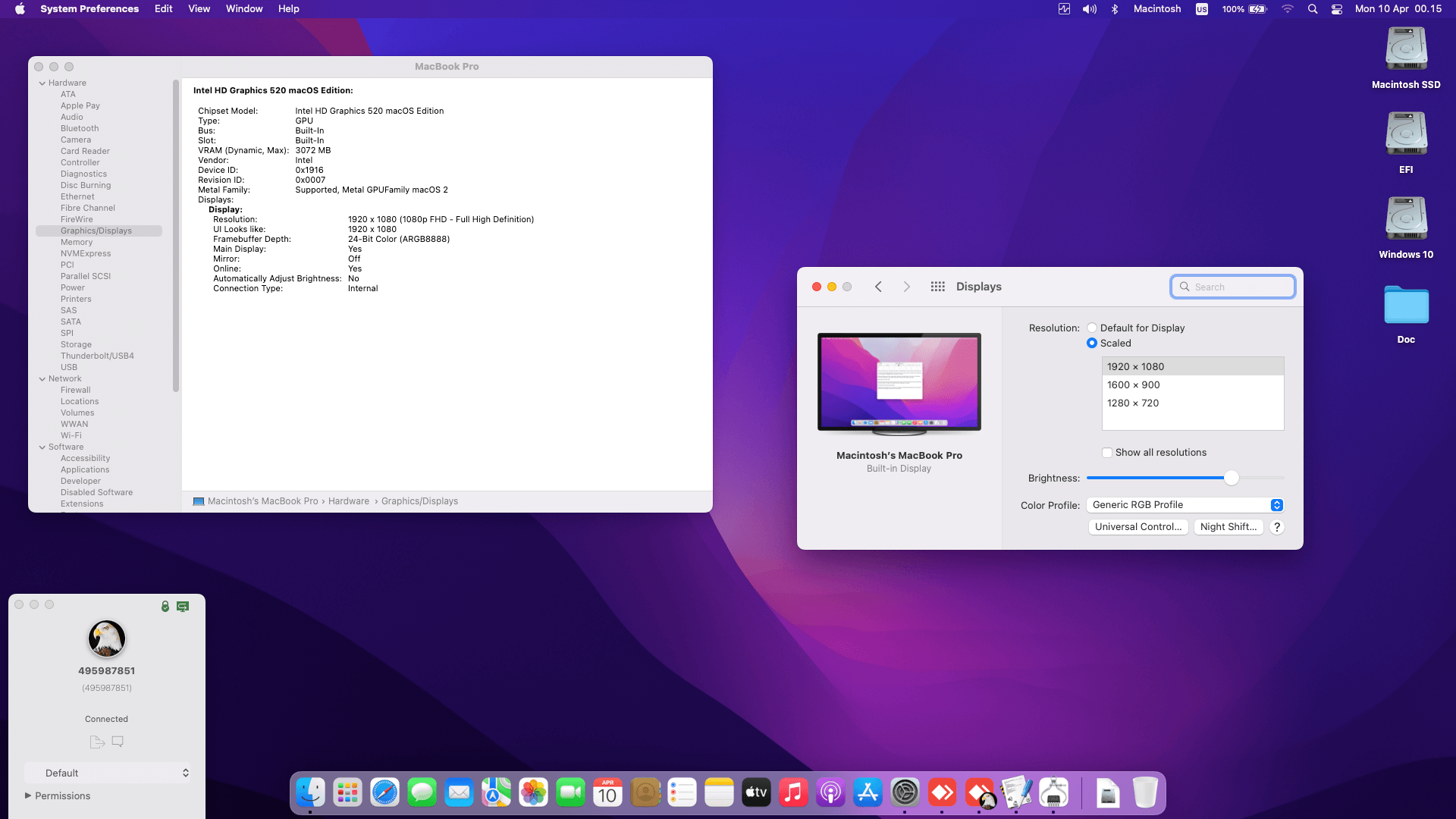 Dell Latitude E7270 Touchscreen [SkyLake   Intel HD 520 + I2C]   OpenCore 3